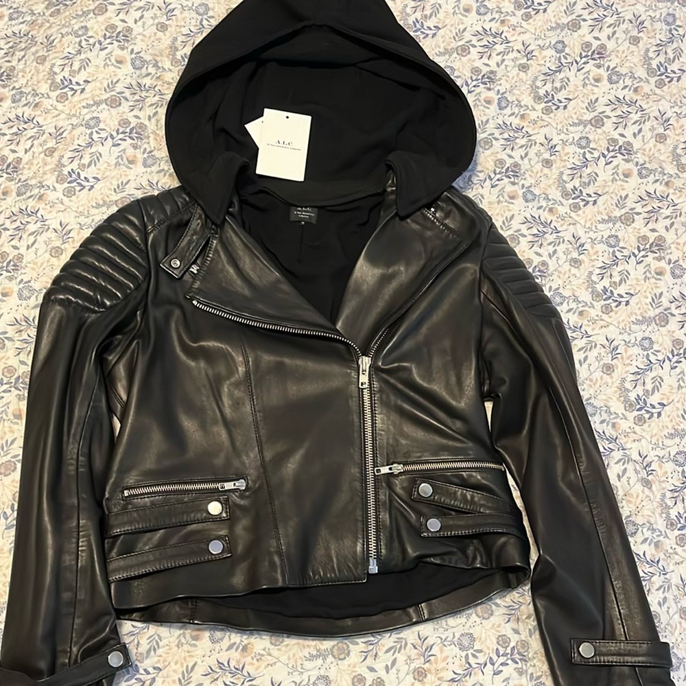 ALC black leather jacket